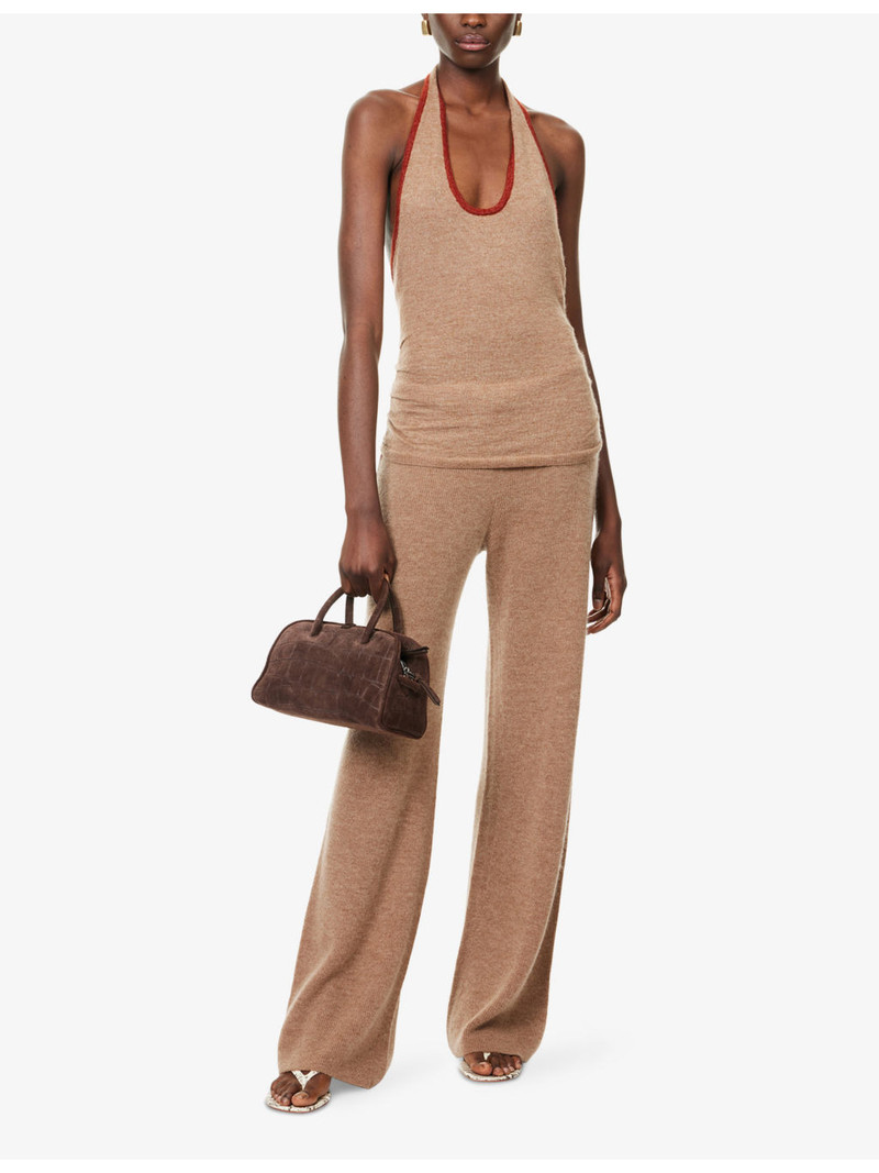 AYA MUSE Ruched Halterneck Wool, Cashmere And Silk Top outlook