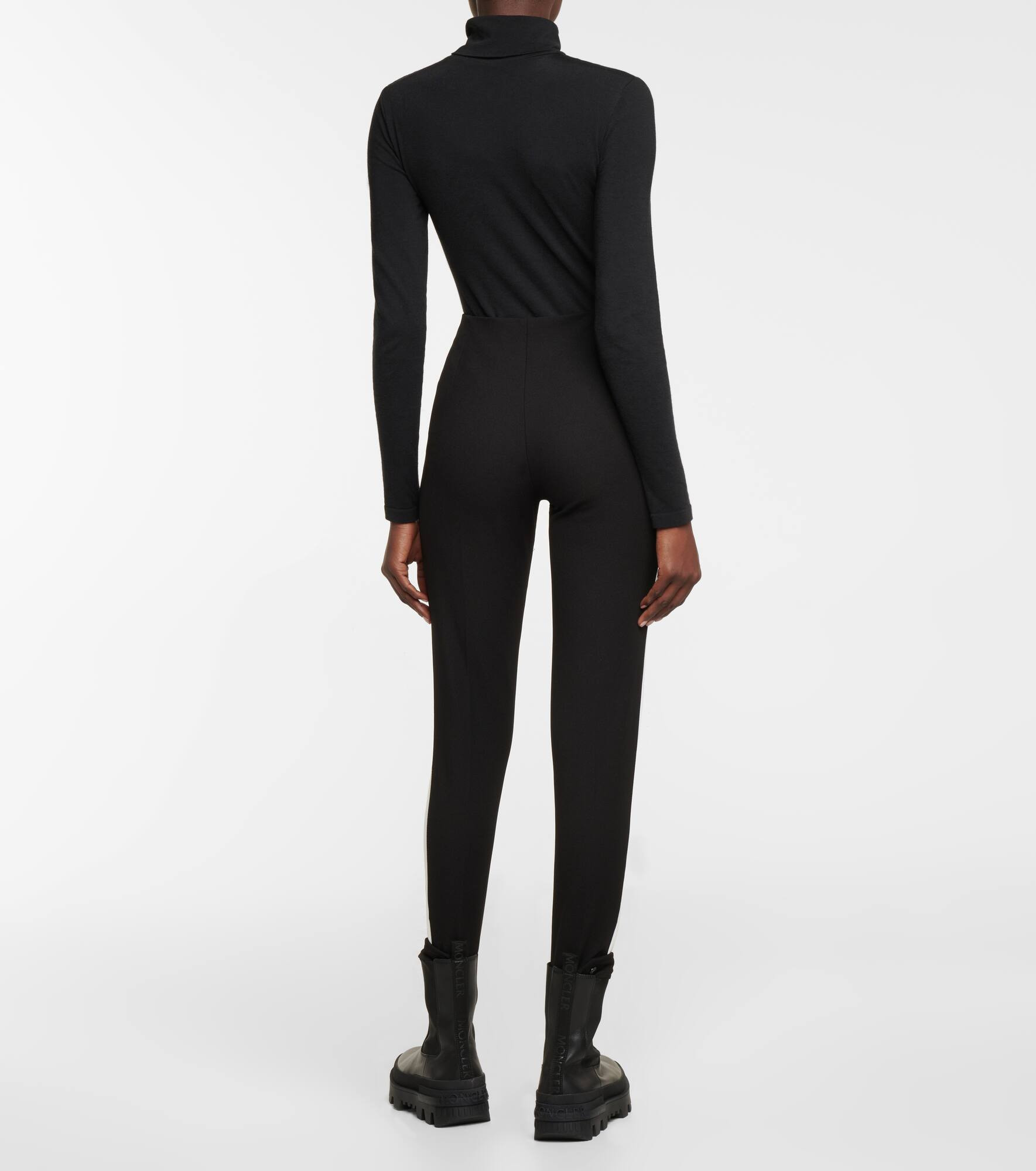 Mid-rise jersey stirrup leggings - 3