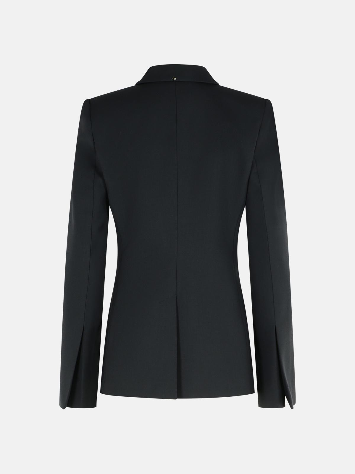 'COCCO' BLACK VIRGIN WOOL BLAZER - 3