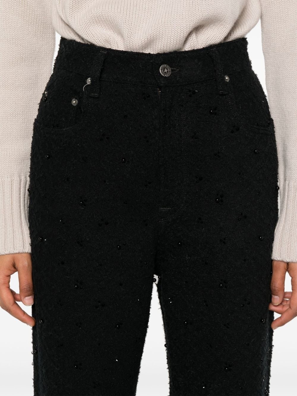 crystal-embellished trousers - 5