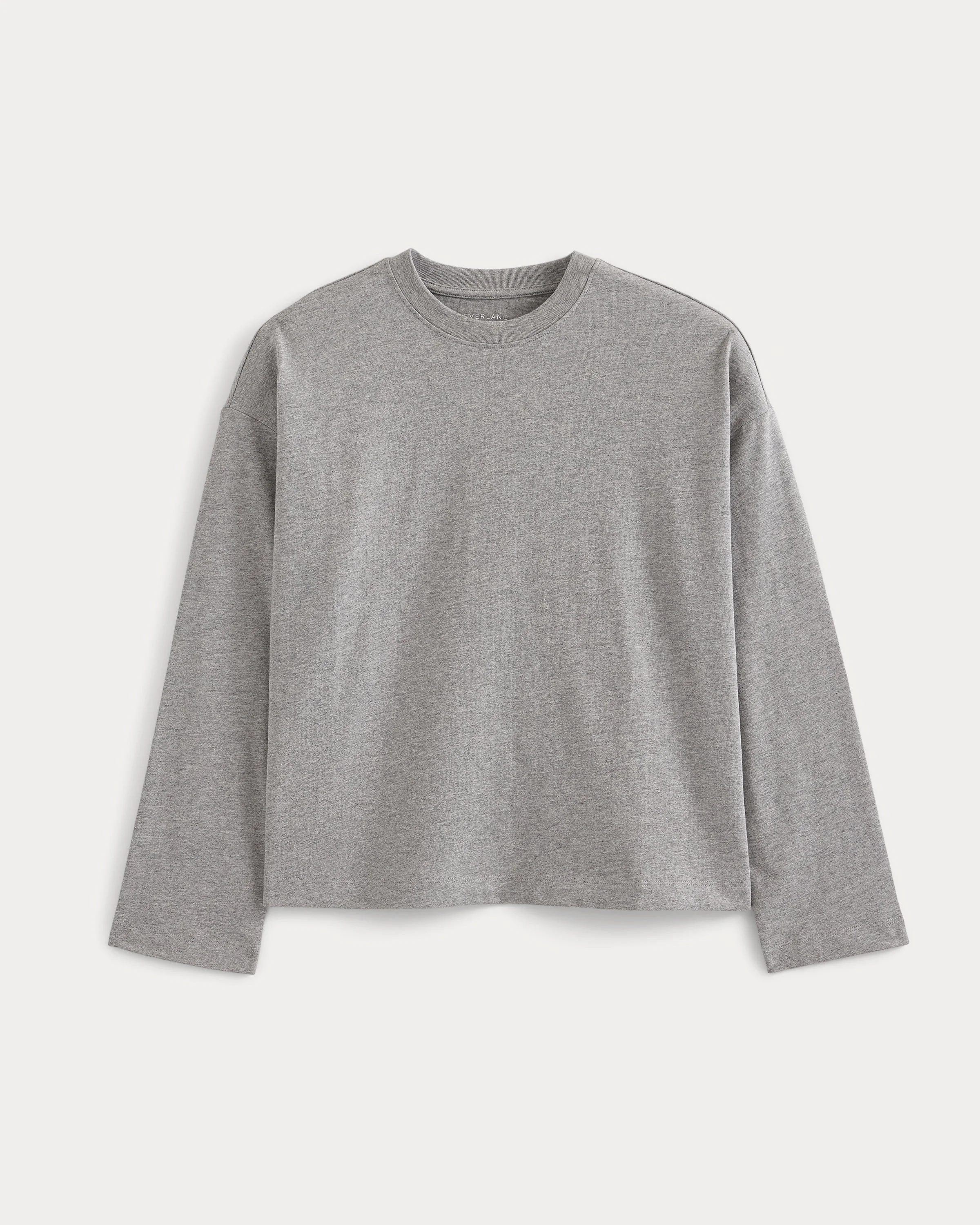 FOREVER JERSEY BOXY LONG-SLEEVE CREW - 1
