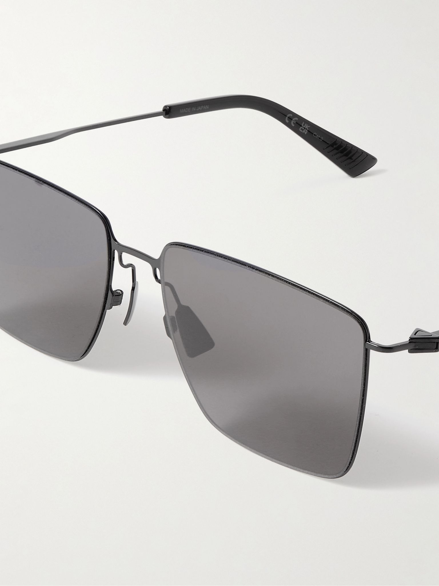 D-Frame Metal Sunglasses Black - 3