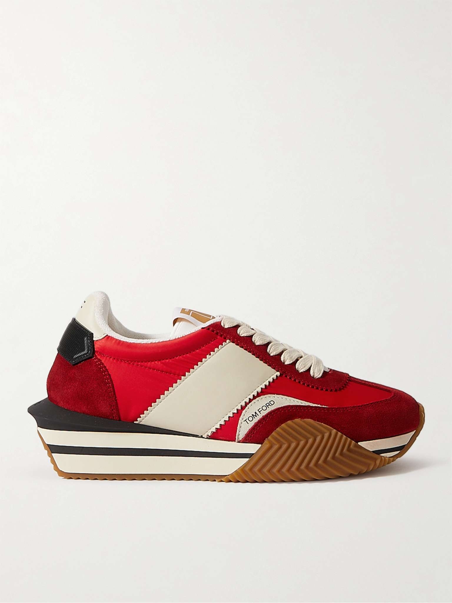 James Leather-Trimmed Nylon and Suede Sneakers - 1