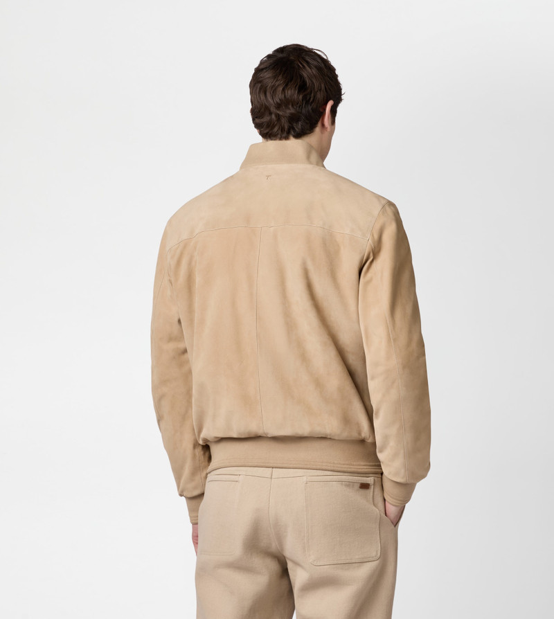 PASHMY BOMBER JACKET IN SUEDE - BEIGE 4