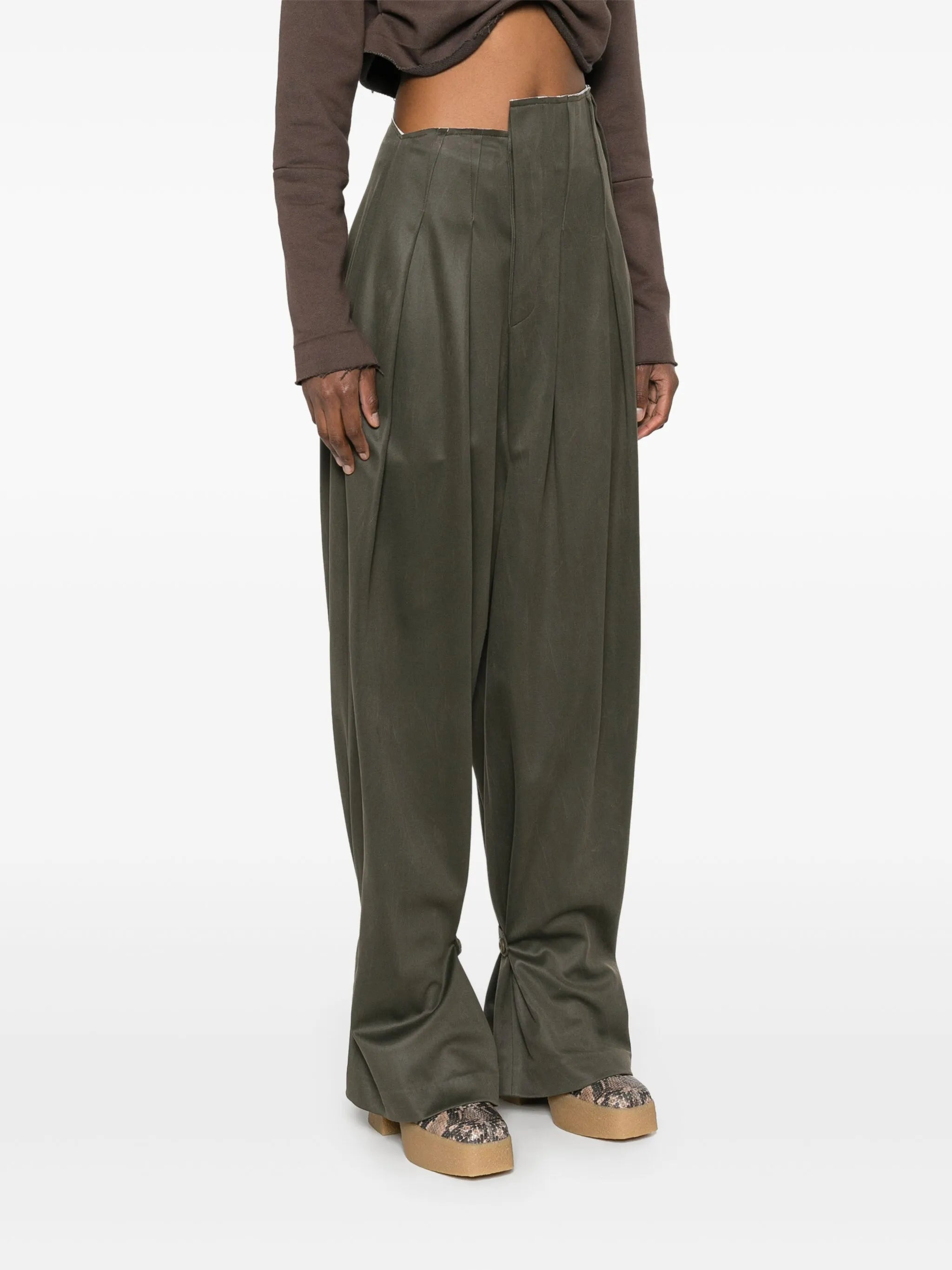 faux-suede trousers - 3