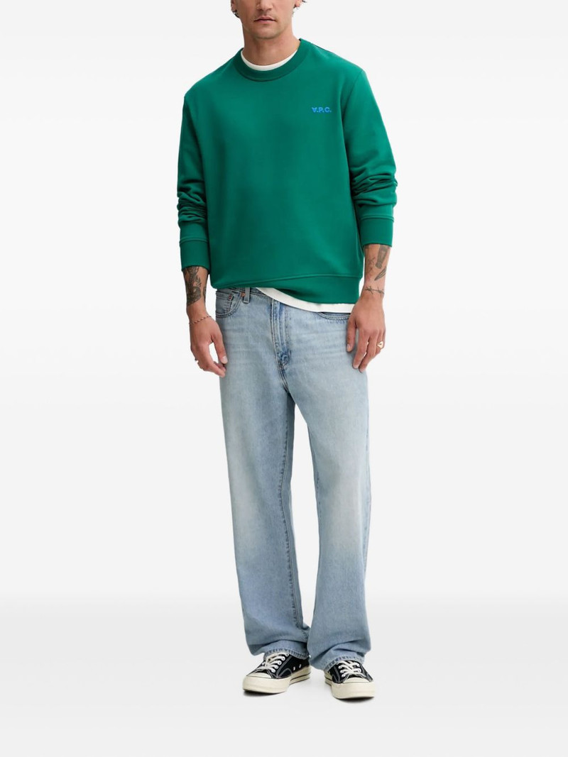 A.P.C. logo-embroidered crew-neck sweatshirt outlook