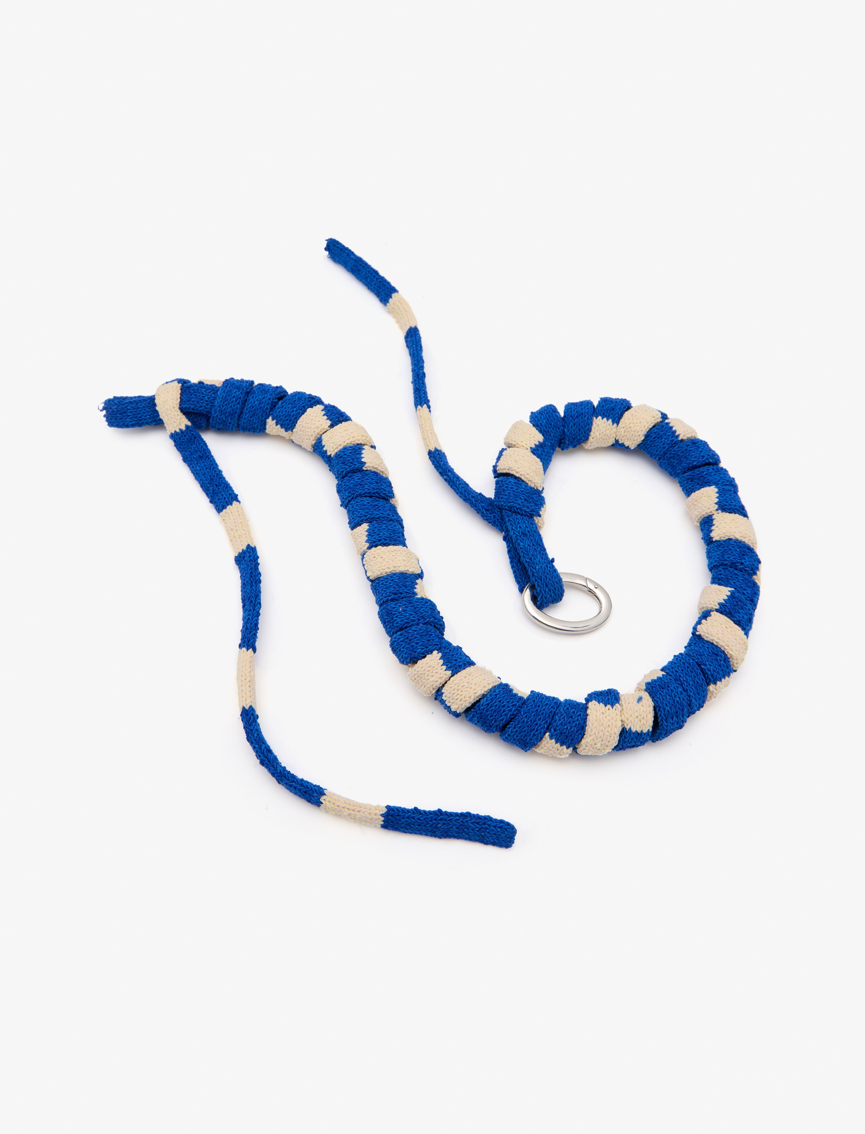 Striped Knit Rolo Necklace - 3