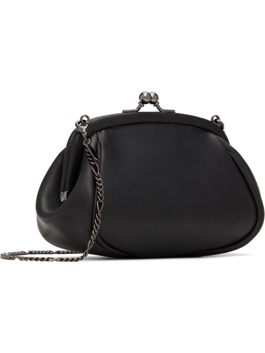 Black Double Clasp Bag - 3