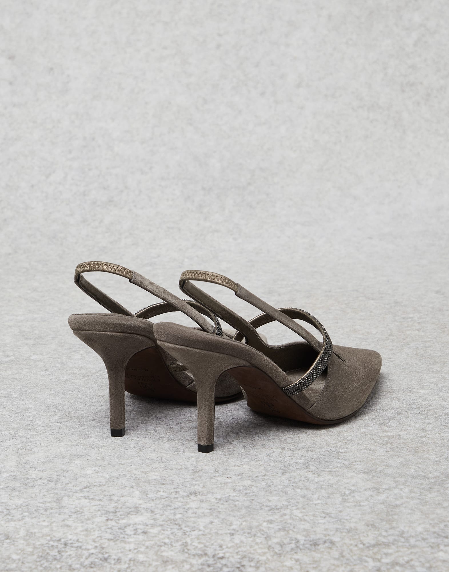 Suede heels with precious strap - 2