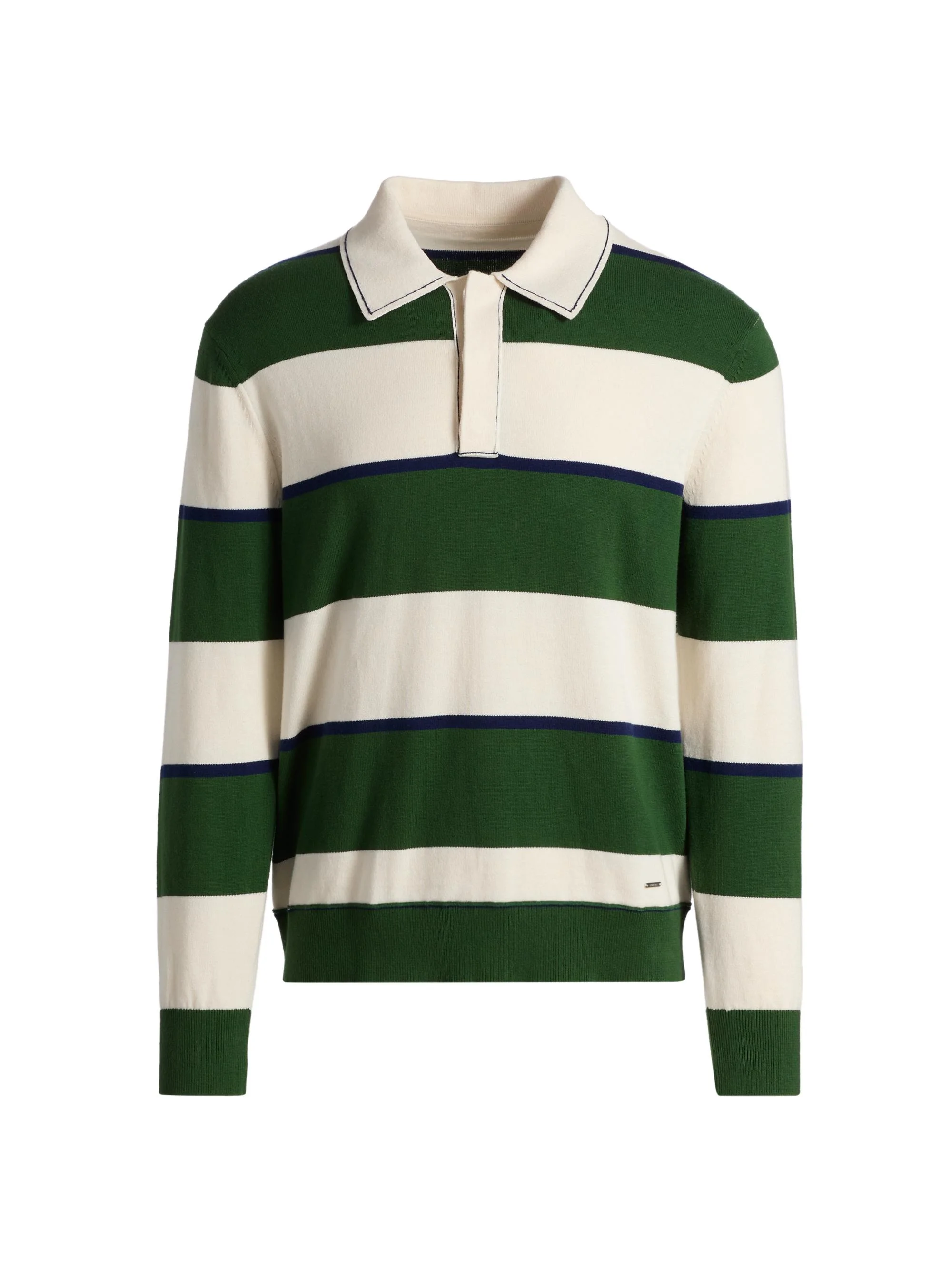 Men's Louis Cotton-Cashmere Rugby Shirt - Serrano Rugby Stripe - 1