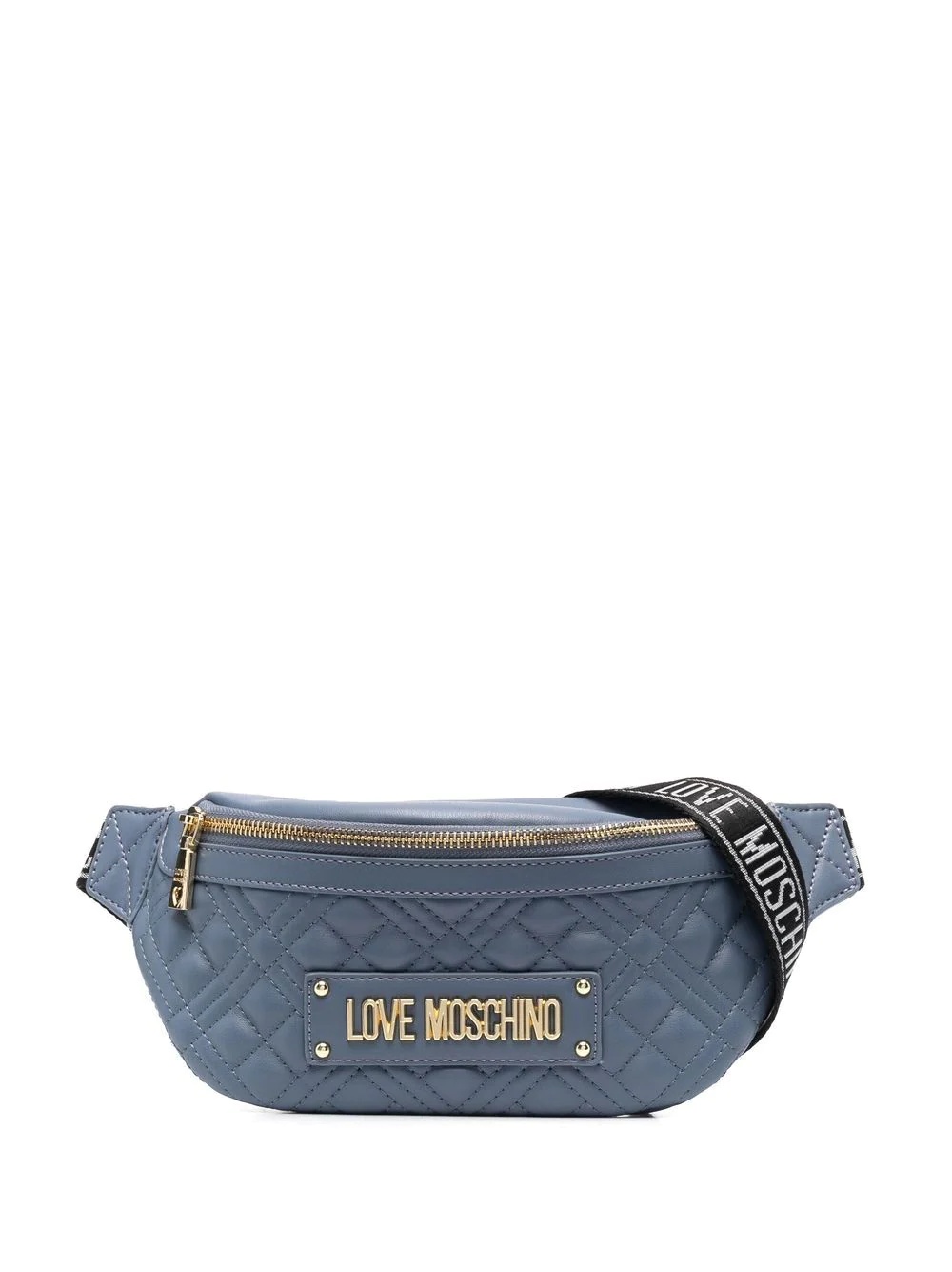 quilted logo plaque belt bag - 1