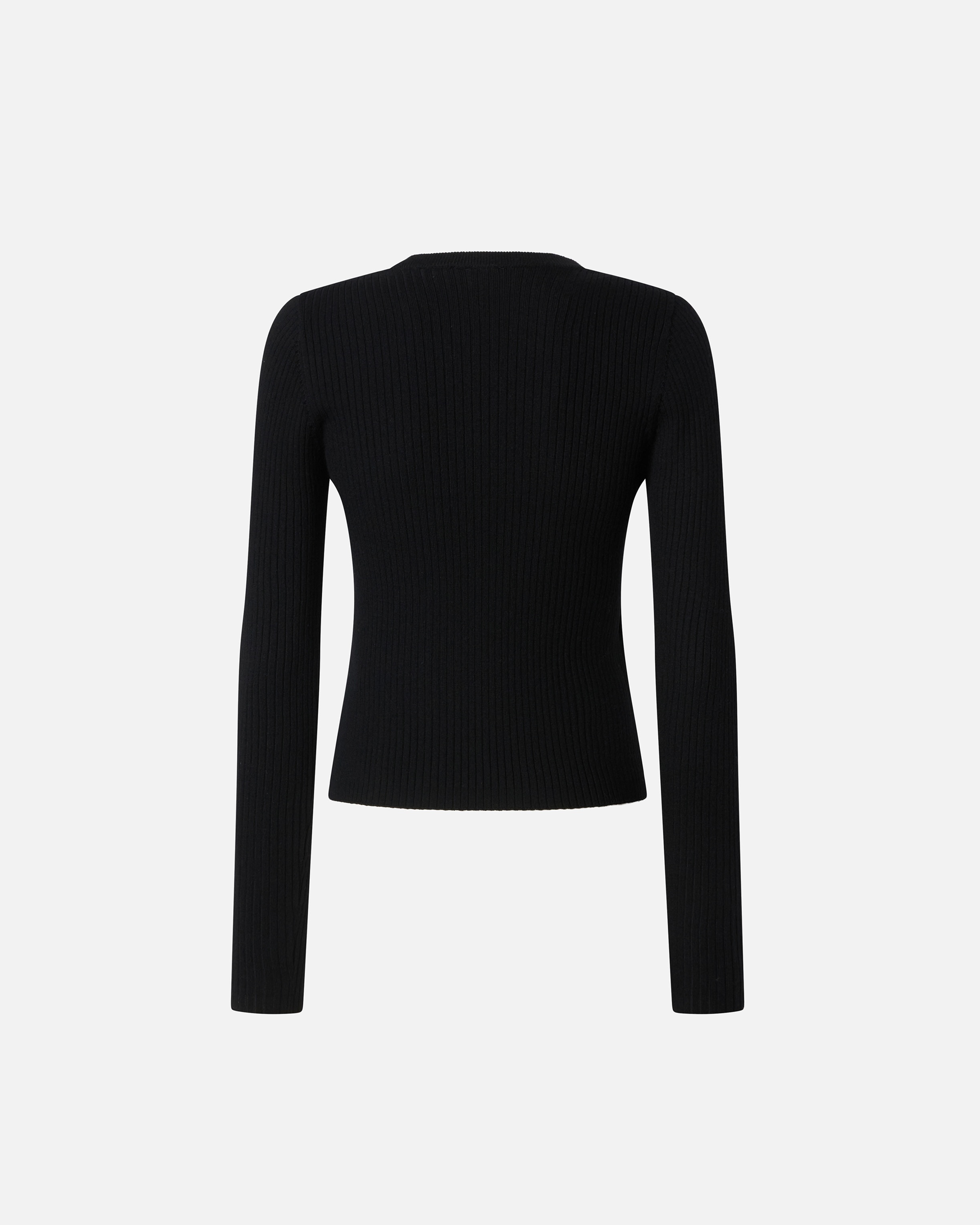 LONG-SLEEVED RIBBED WOOL SWEATER - 6