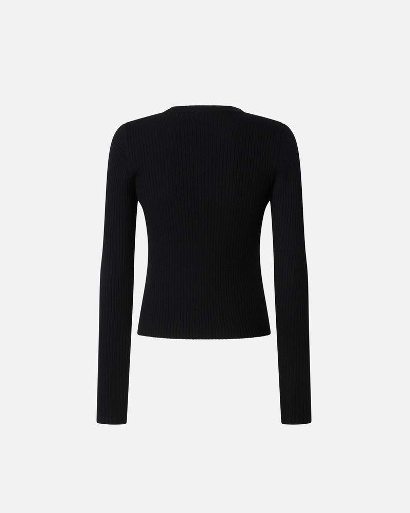 LONG-SLEEVED RIBBED WOOL SWEATER 6