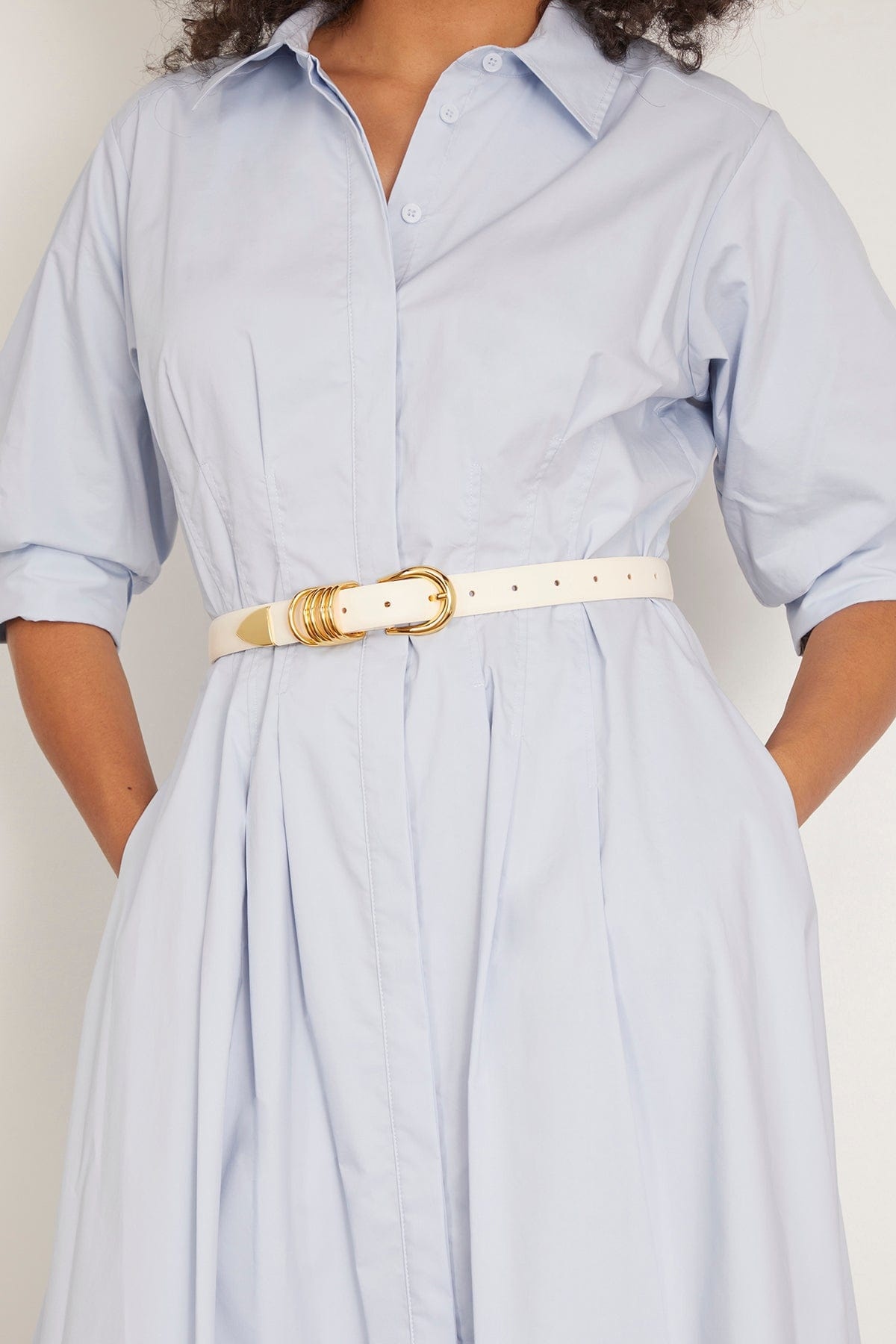 Hollyhock Belt in Ivory/Gold - 2