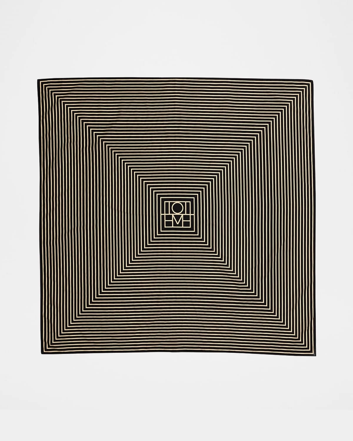 Centered Monogram Silk Square Scarf - 1