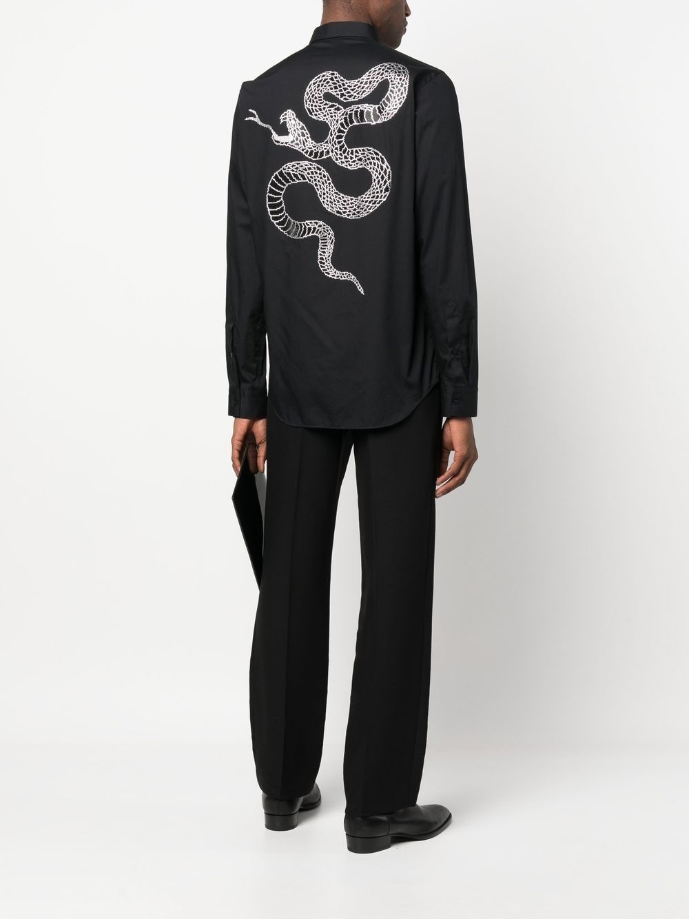 snake detail long-sleeve shirt - 2