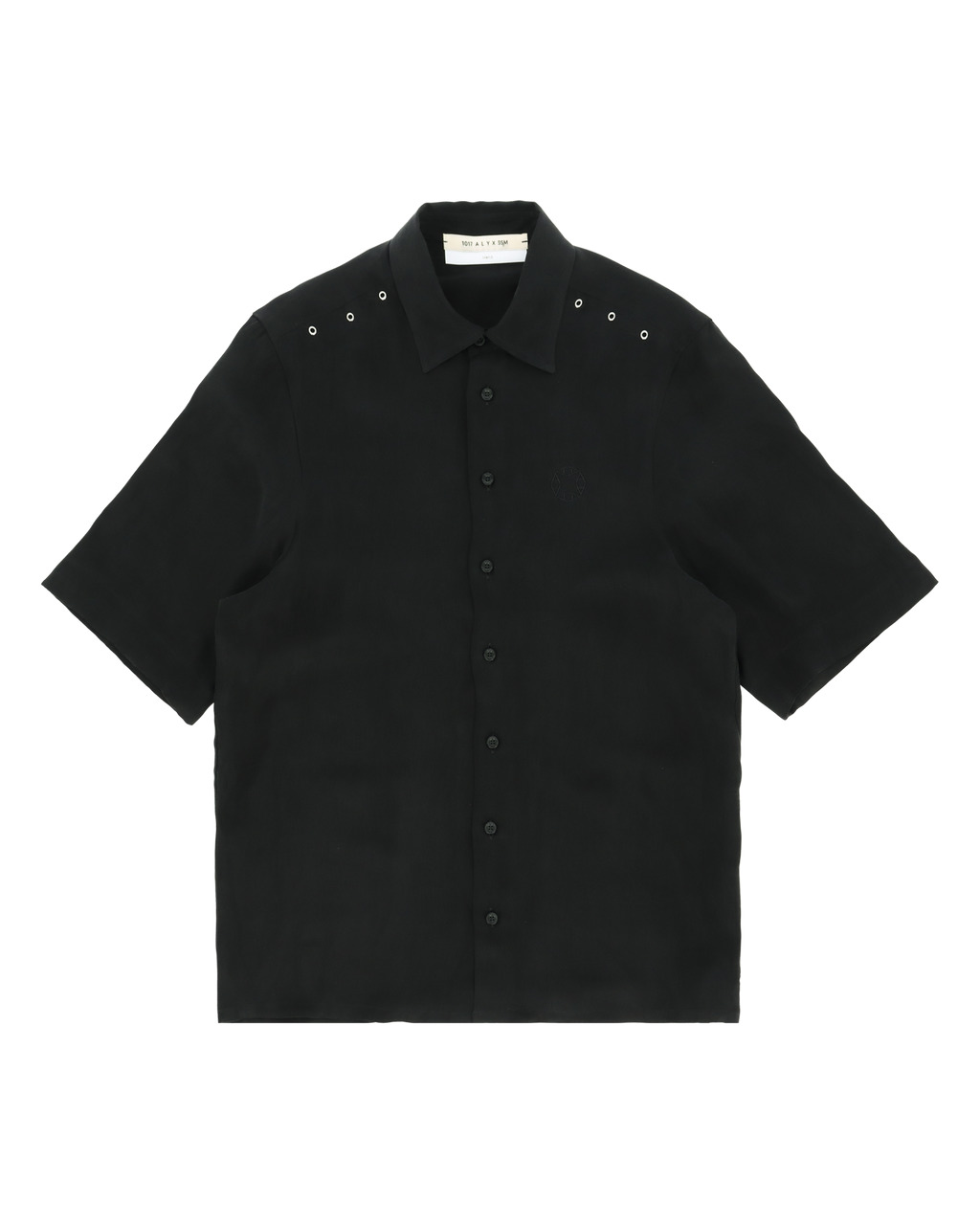 SHORT SLEEVE CUPRO SHIRT WITH EYELETS - 1