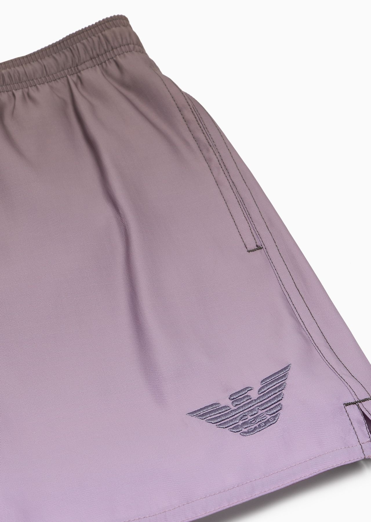 Printed iridescent fabric swim shorts - 4