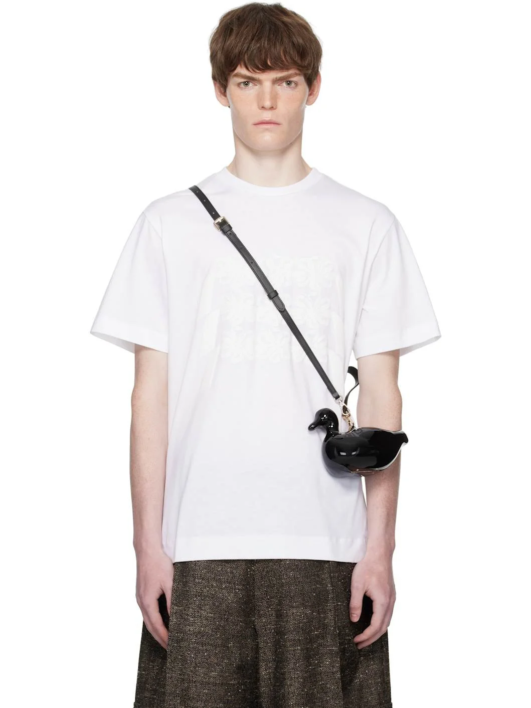 White Ribbon Daisy Chain Print T-shirt - 1