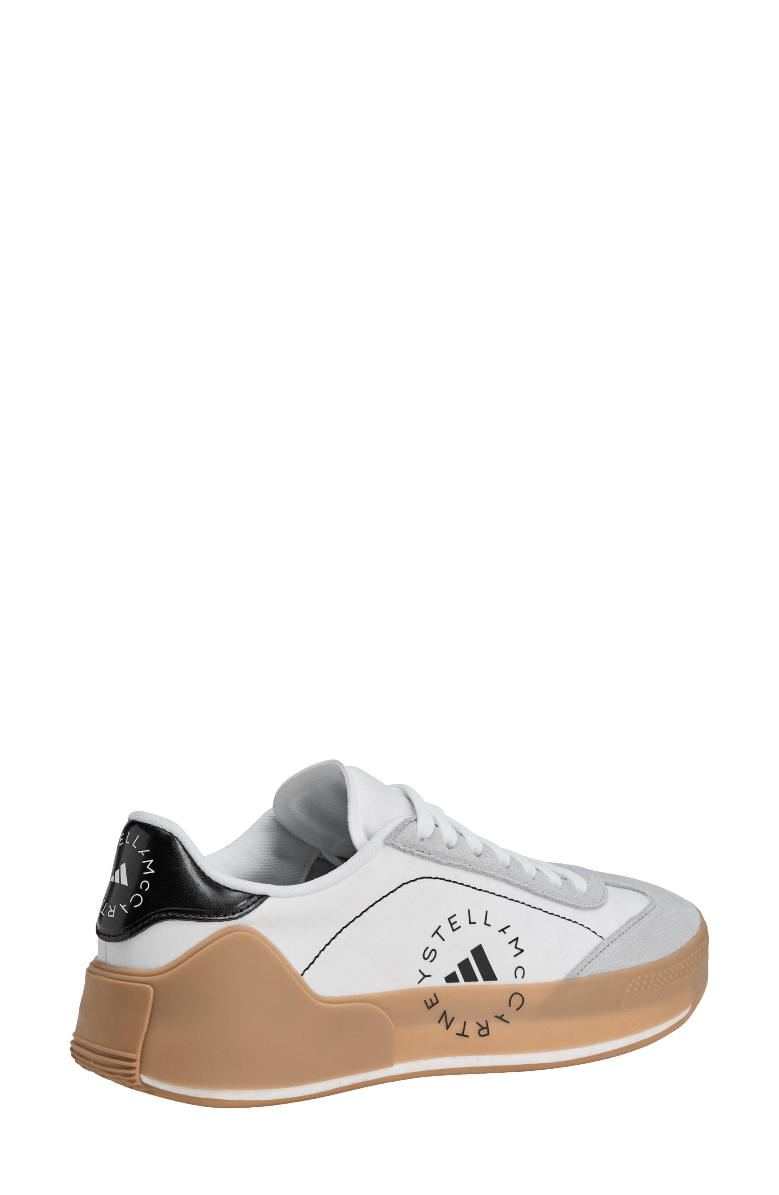 adidas by Stella McCartney Court Boost Tennis Sneaker in White/Charcoal/Core Black at Nordstrom - 2