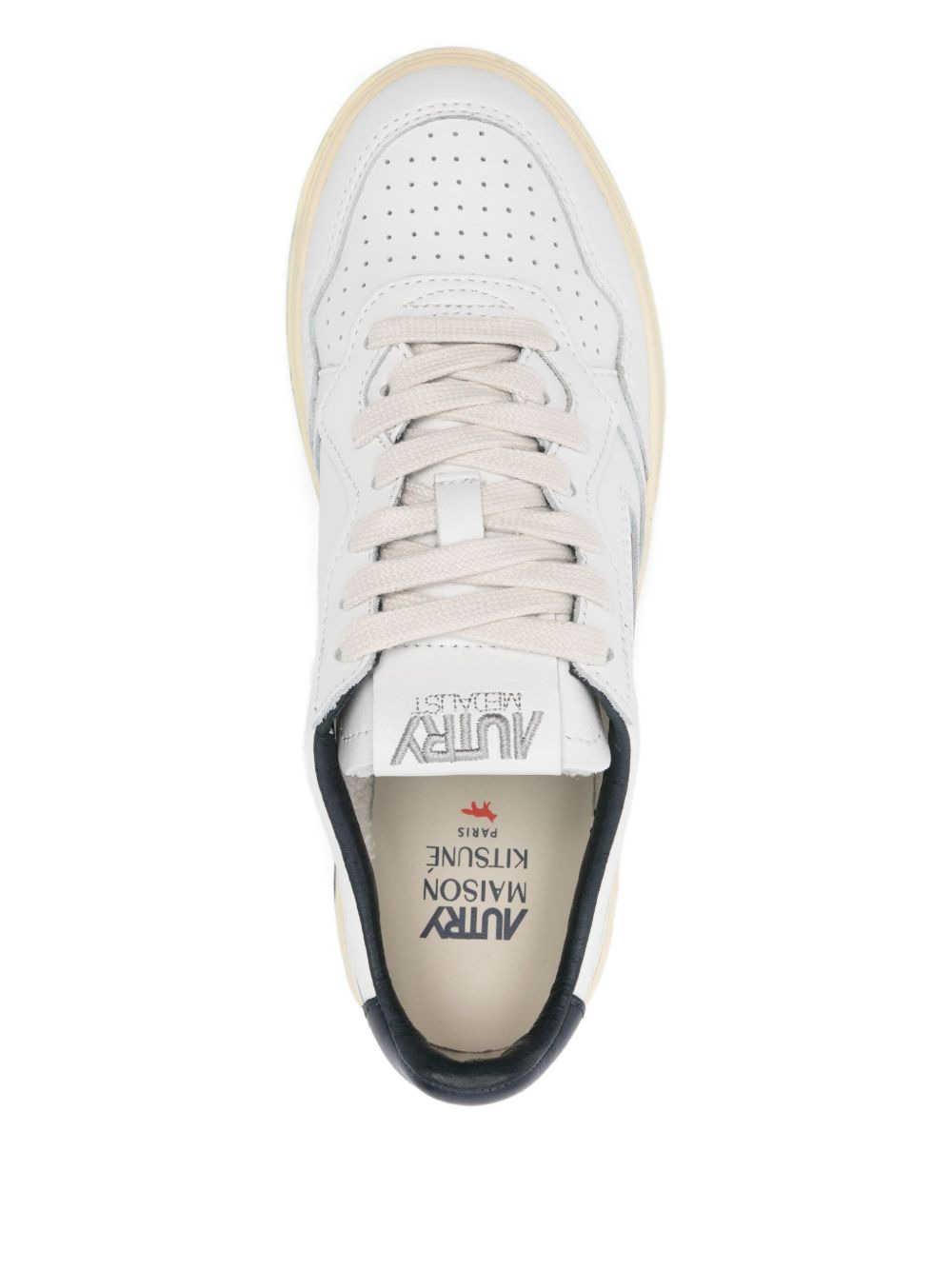 x Maison Kitsuné leather low-top sneakers - 4