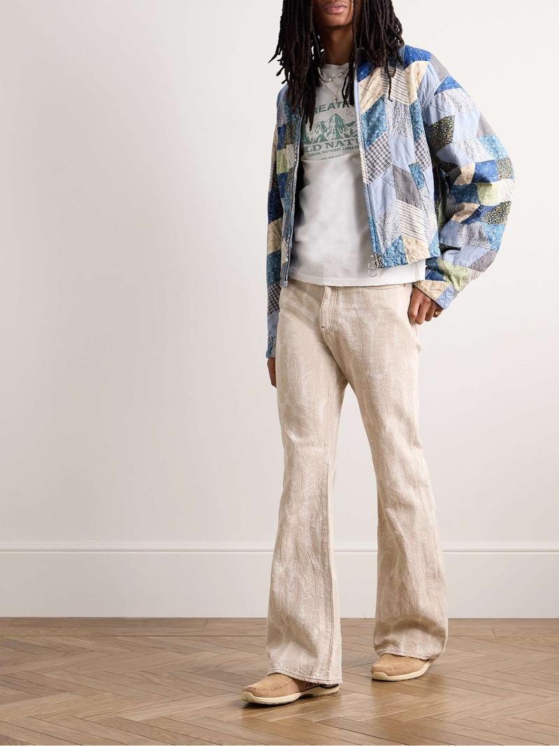 Kapital Yabane Cropped Quilted Patchwork Cotton and Linen-Blend Jacket outlook