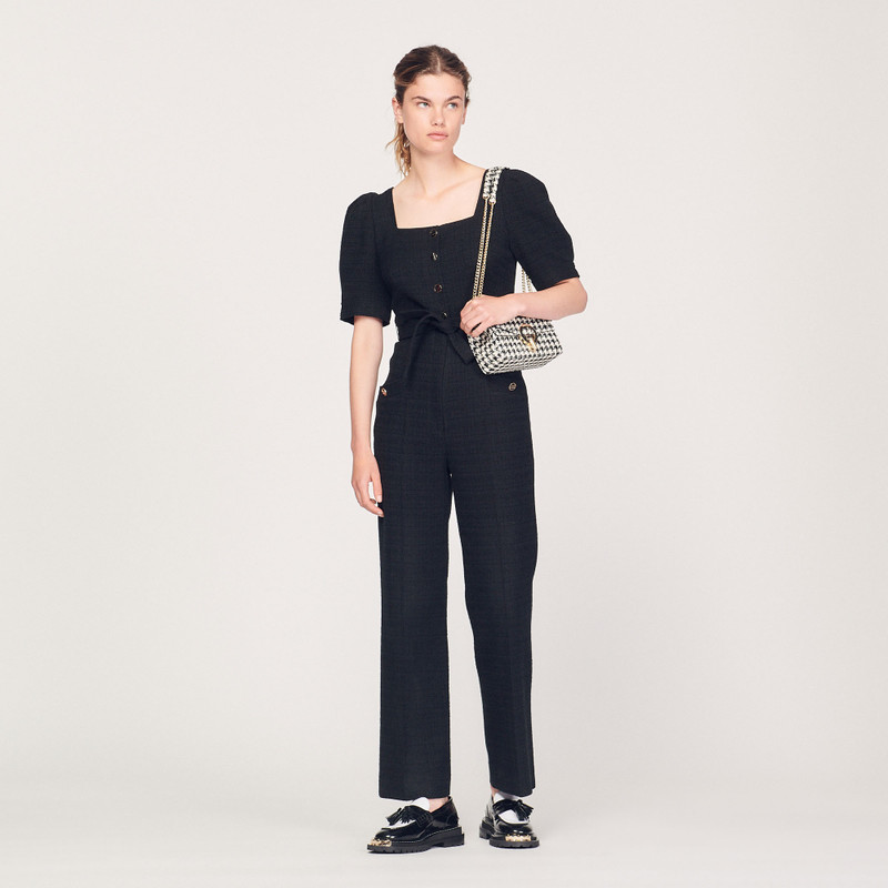 Sandro Tweed jumpsuit outlook