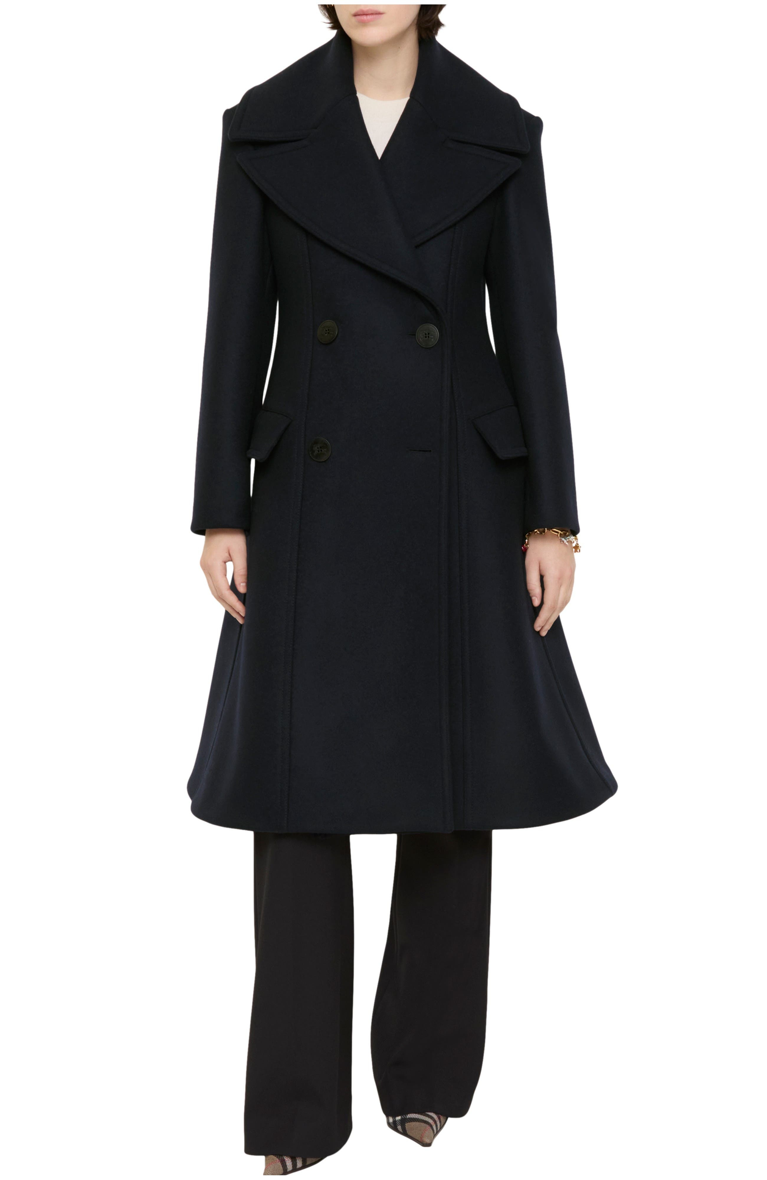 burberry Wool Tailored Coat in Navy at Nordstrom - 1
