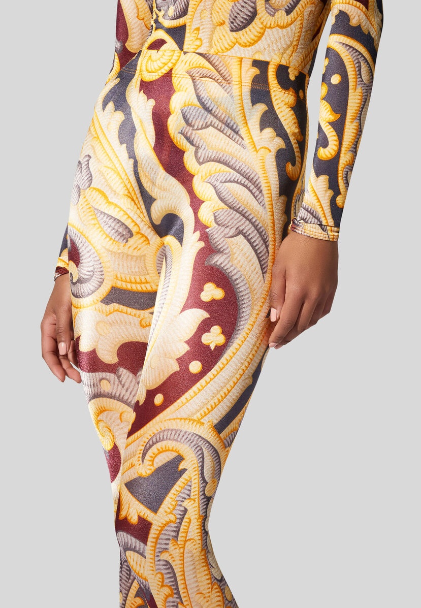 BAROQUE PAISLEY TIGHTS - 5