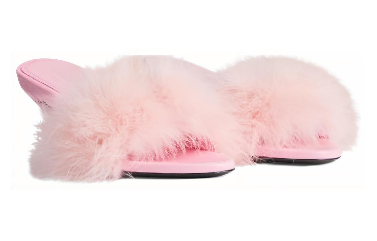 (WMNS) Balenciaga Boudoir 70mm Sandals 'Pink Feathers' 787447W0WMQ5000 - 2