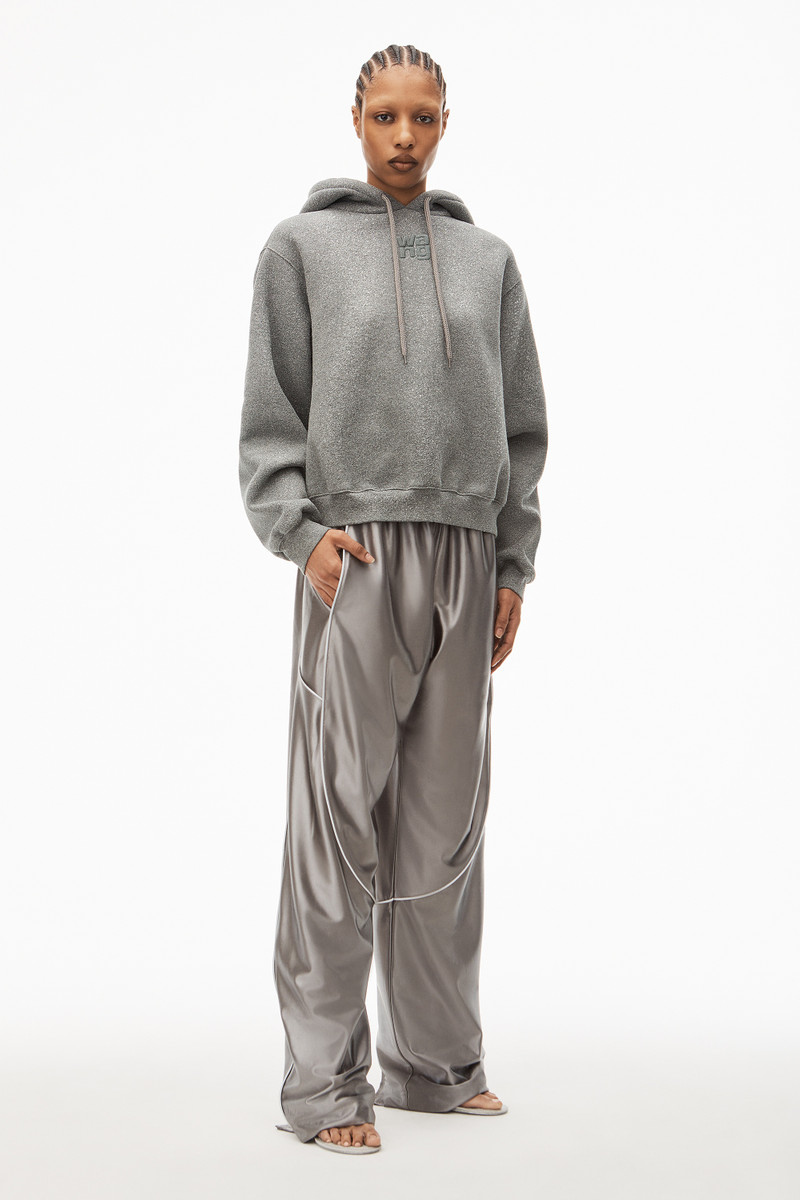 Alexander Wang HOODIE IN GLITTER TERRY outlook