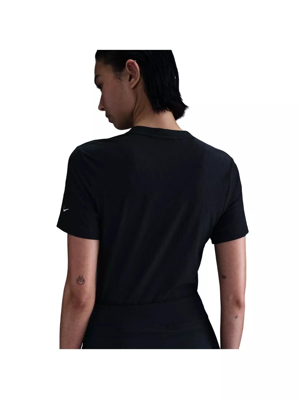 Women's Dri-FIT Tour Short-Sleeve Blade Jacquard AOJ Golf Polo -Black - 2
