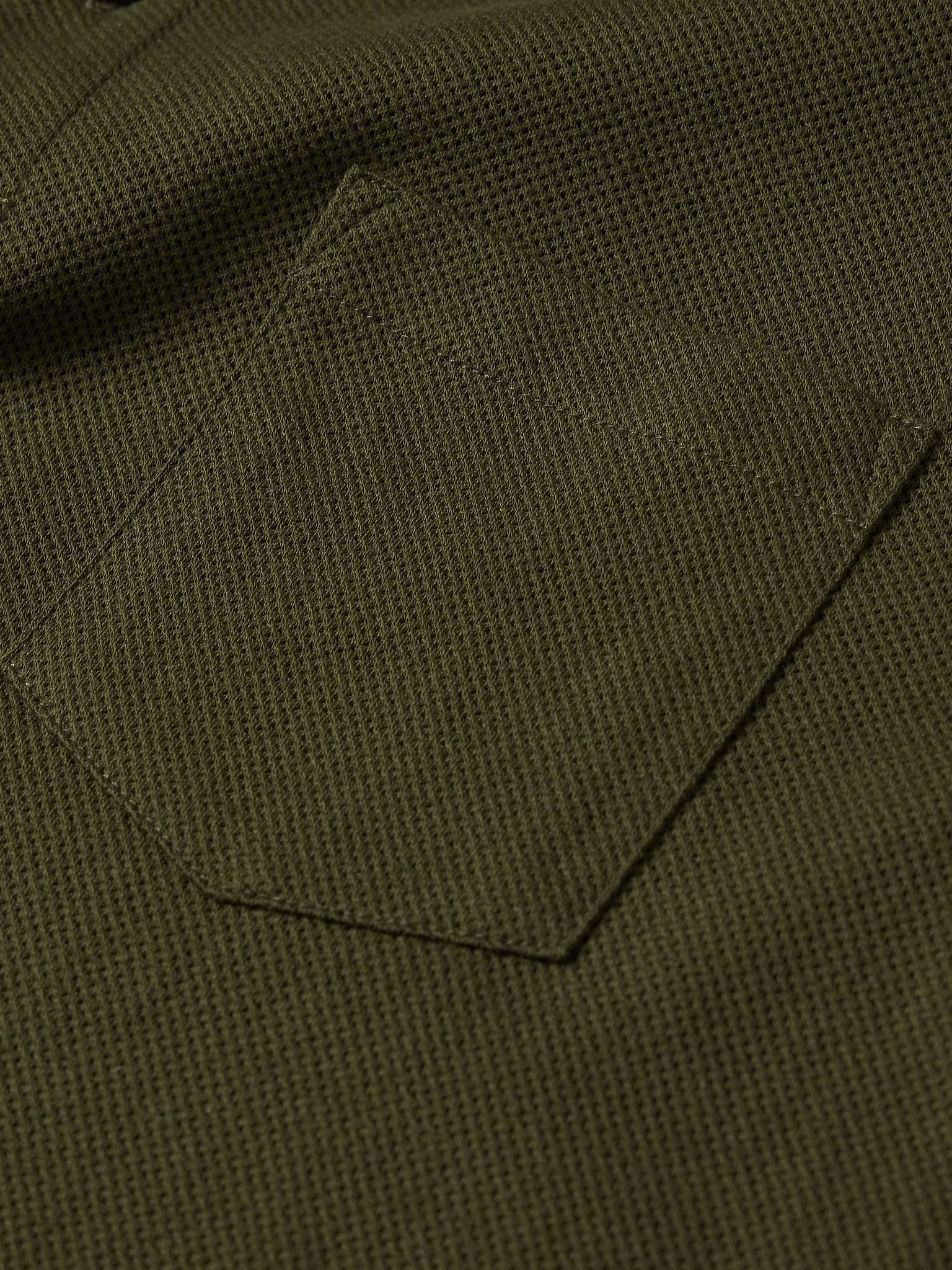 Riviera Slim-Fit Cotton-Mesh Polo Shirt - 4