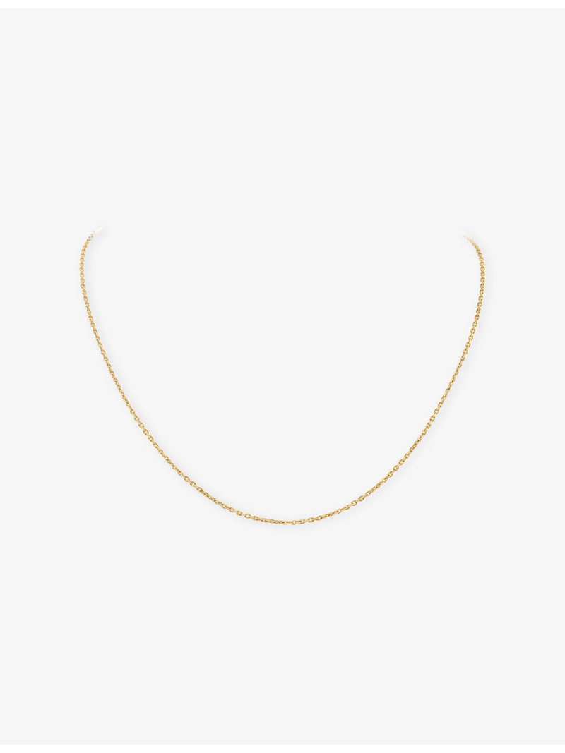 Angle Filed Trace Chain 18ct Yellow Gold Necklace 1