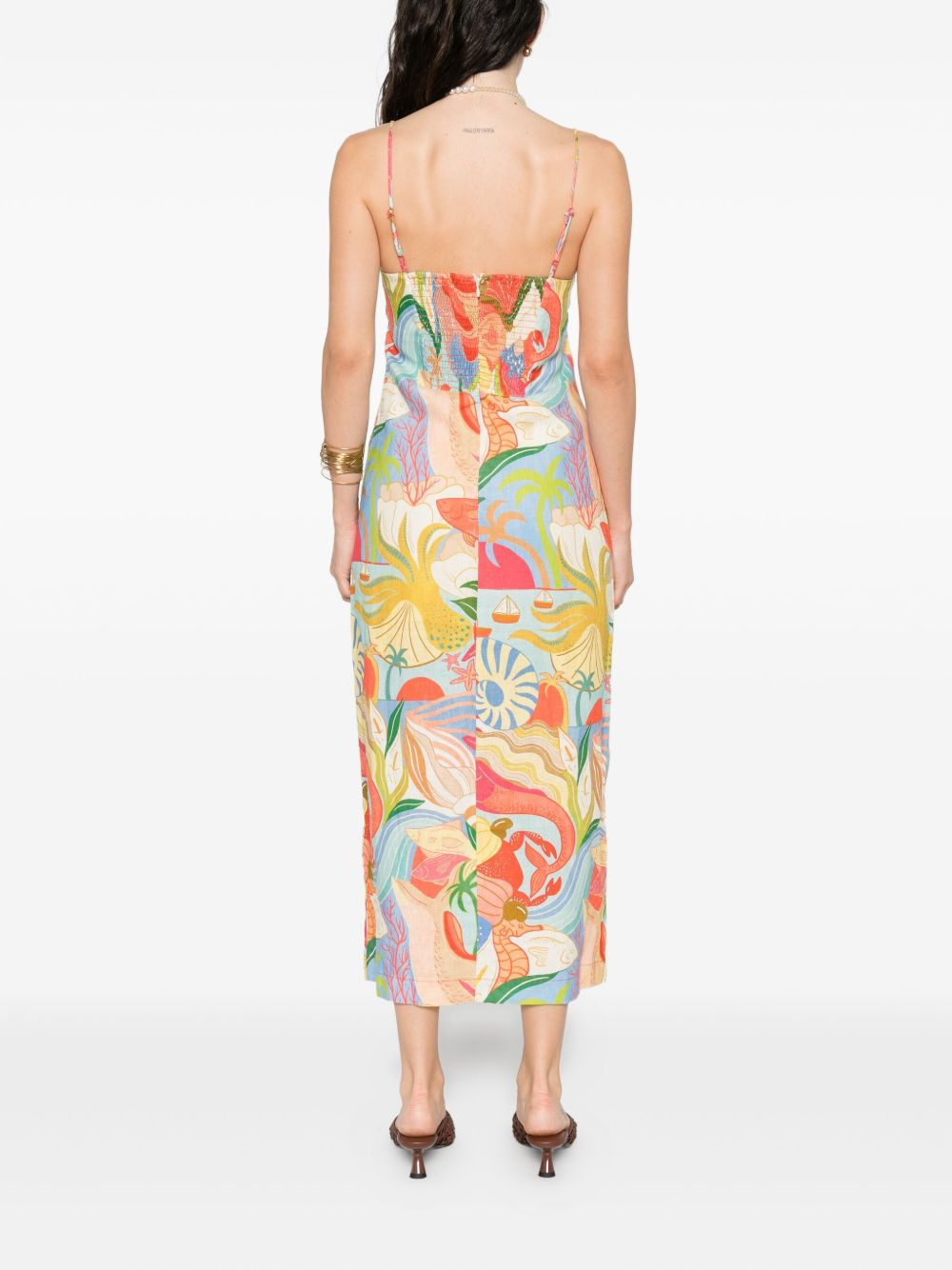 graphic-print midi dress - 4