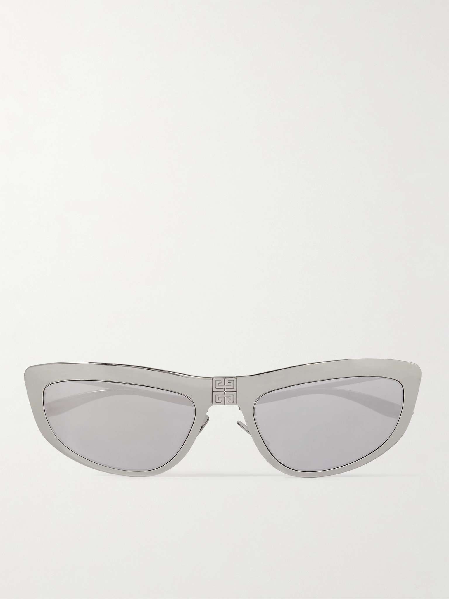 Mirrored D-Frame Silver-Tone Sunglasses - 1