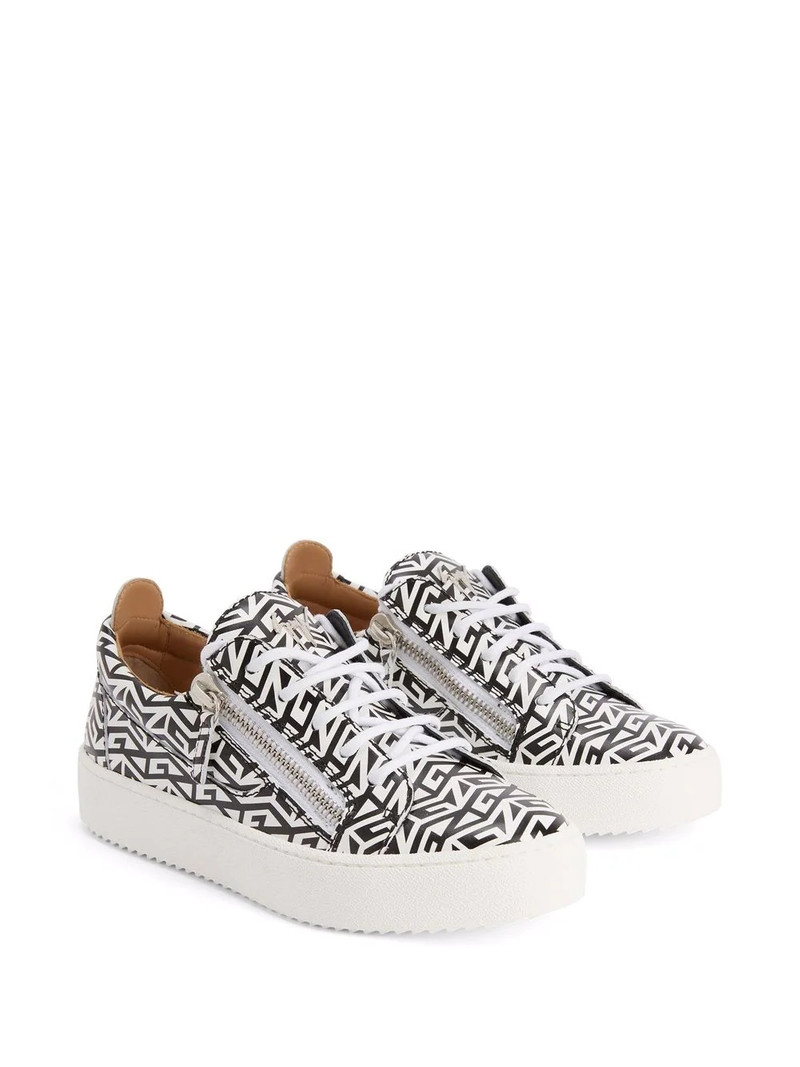 Giuseppe Zanotti Gail monogram low-top sneakers outlook