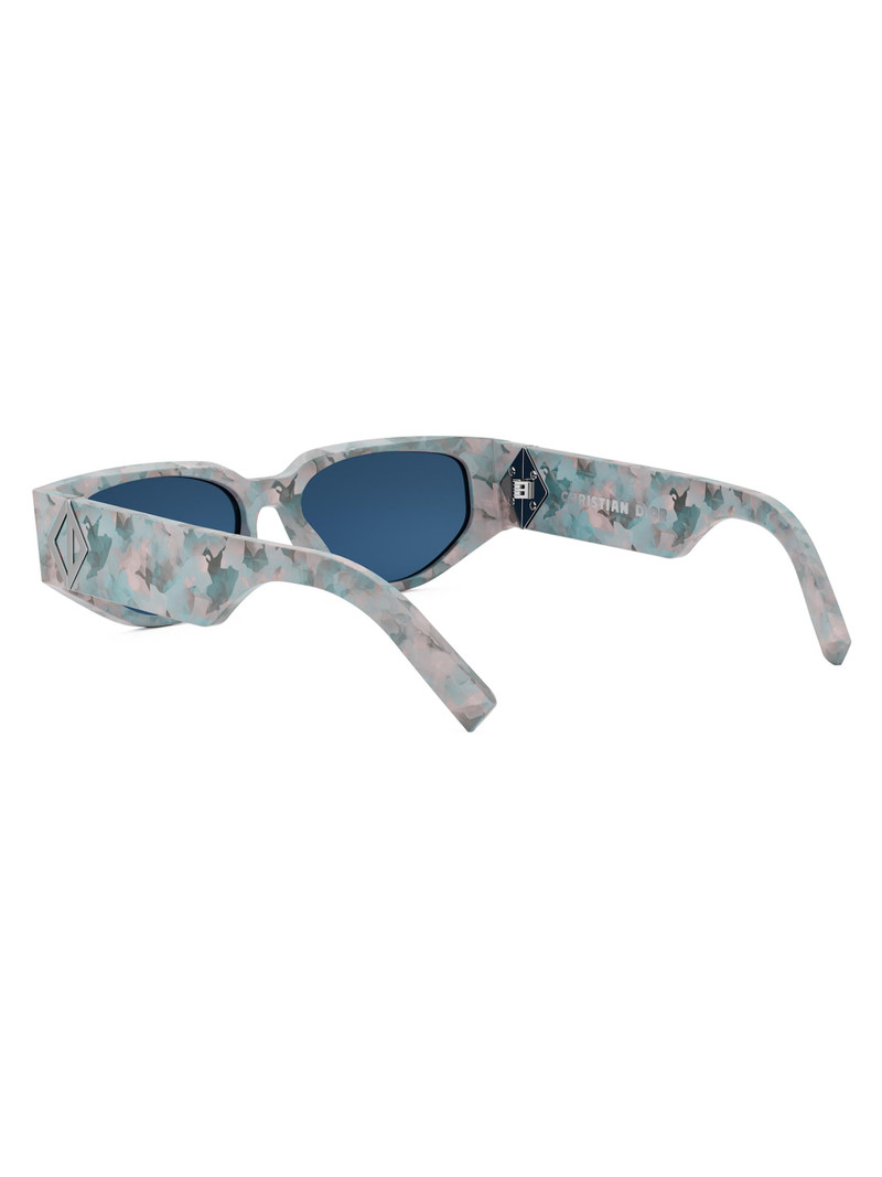 Men's CD Diamond S7I Geometric Sunglasses - Pale Blue Havana Bright Blue 4