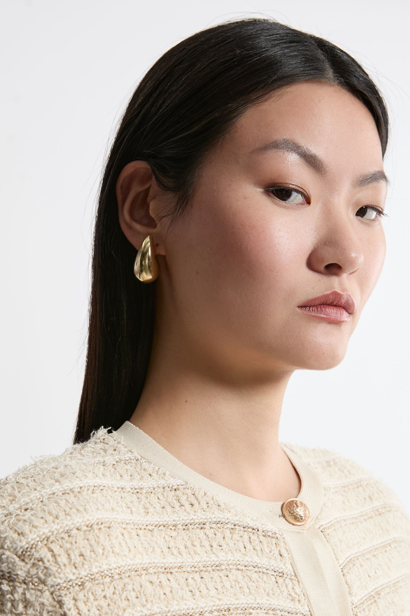 KAREN MILLEN Textured Military Trim Knit Jacket outlook