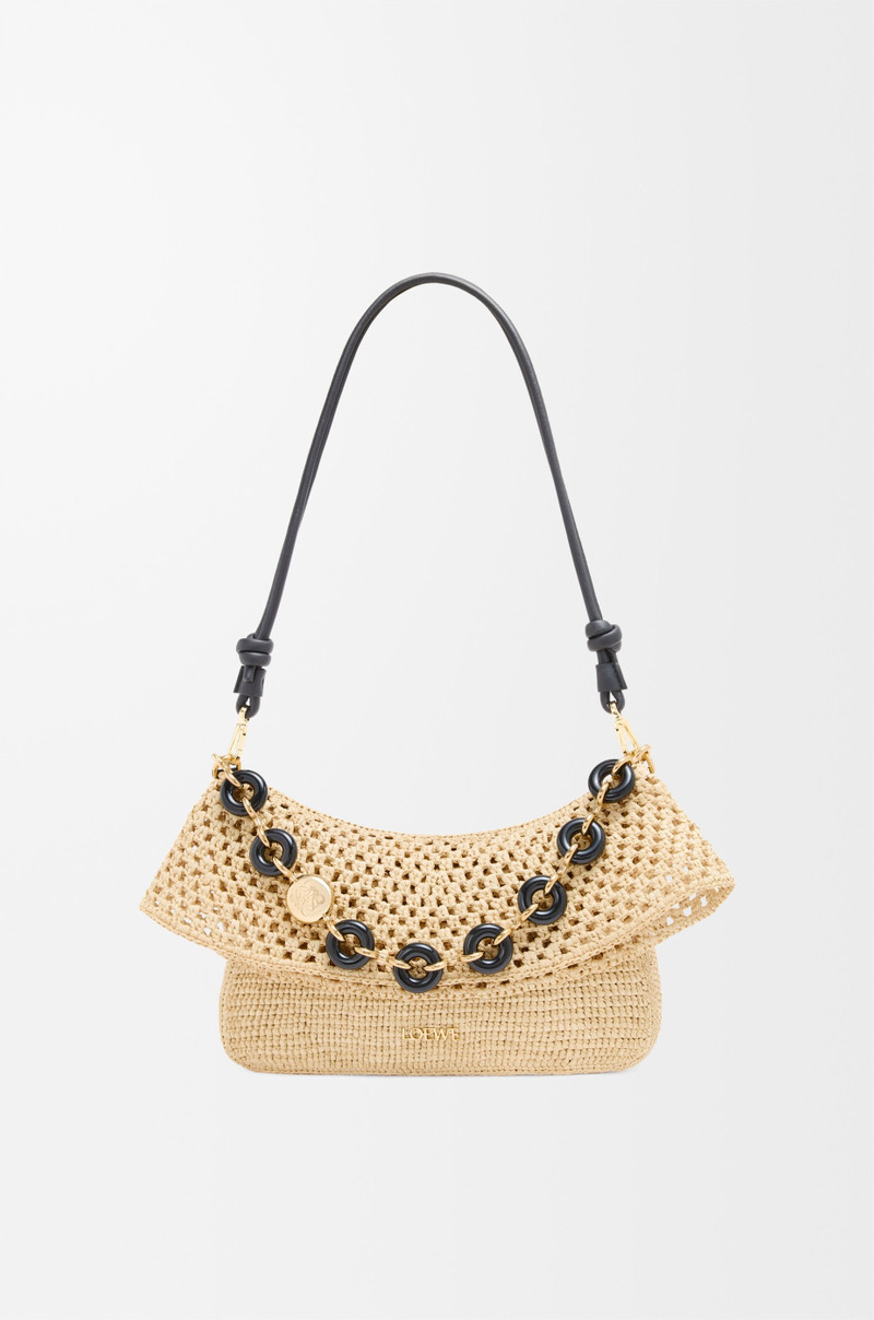 Medium Ola bag in raffia and calfskin 8
