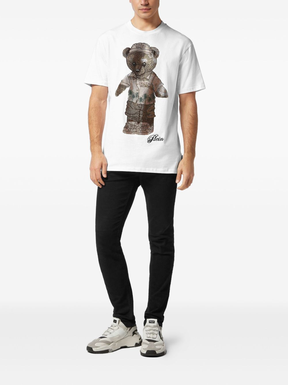 crystal teddy bear T-shirt - 2