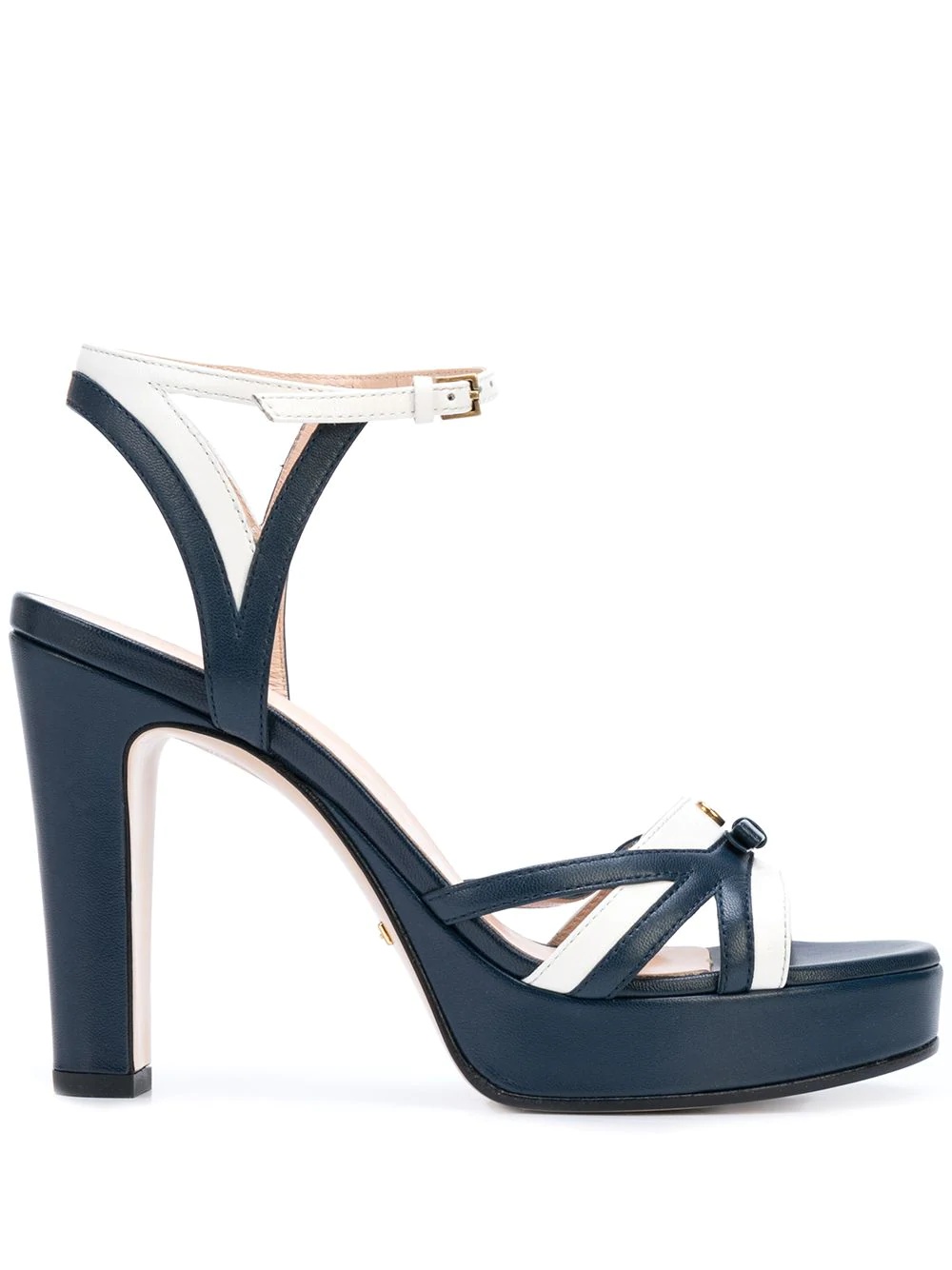 two-tone platform sandals - 1