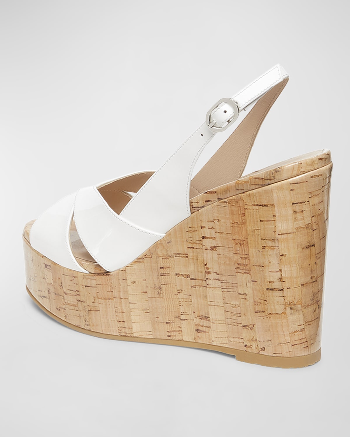 Carmen Patent Slingback Wedge Sandals - 4