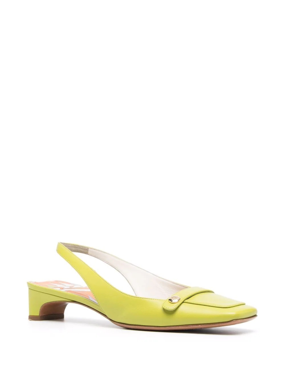 square-toe 40mm slingback pumps - 2