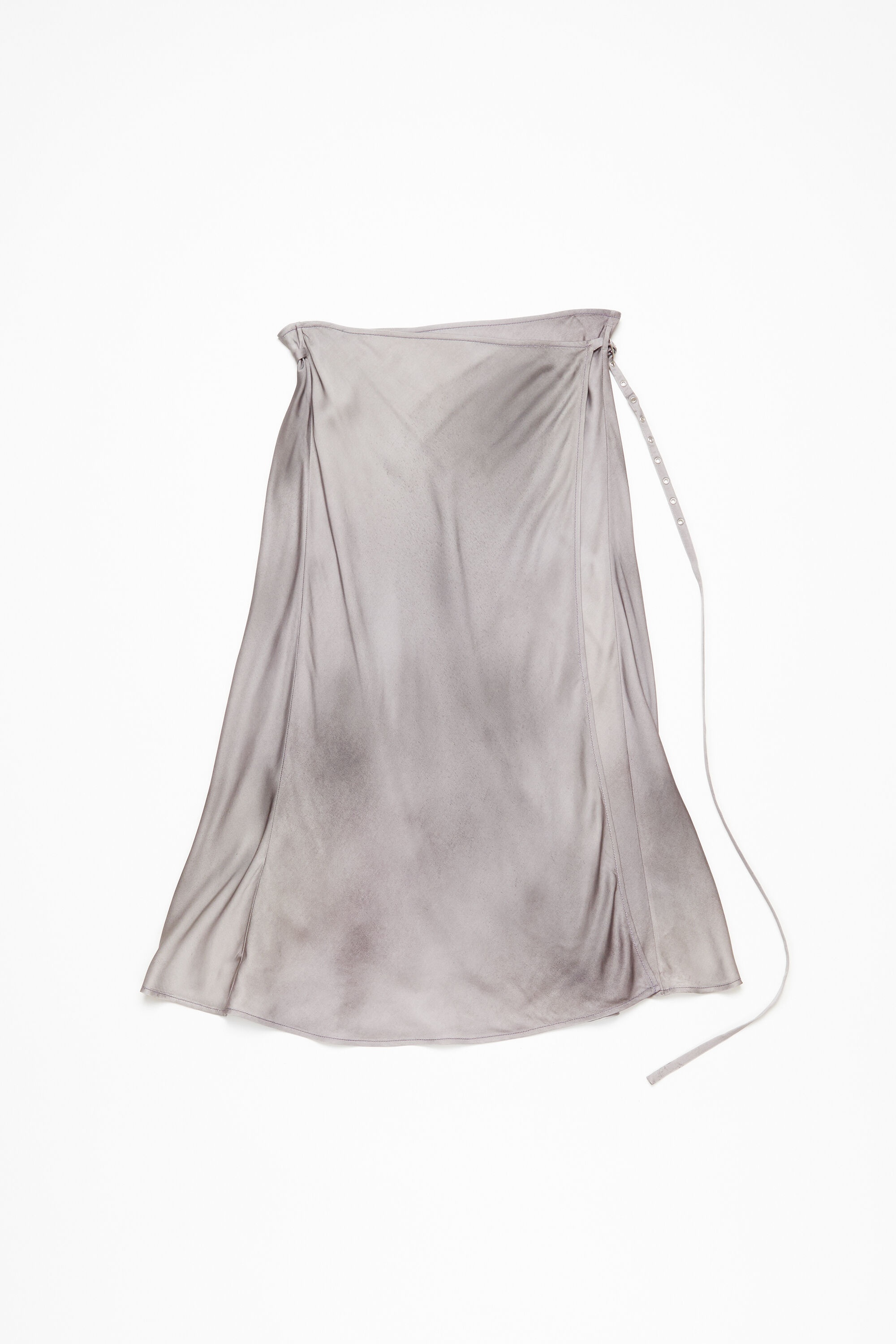 Satin wrap skirt - Multi grey - 7