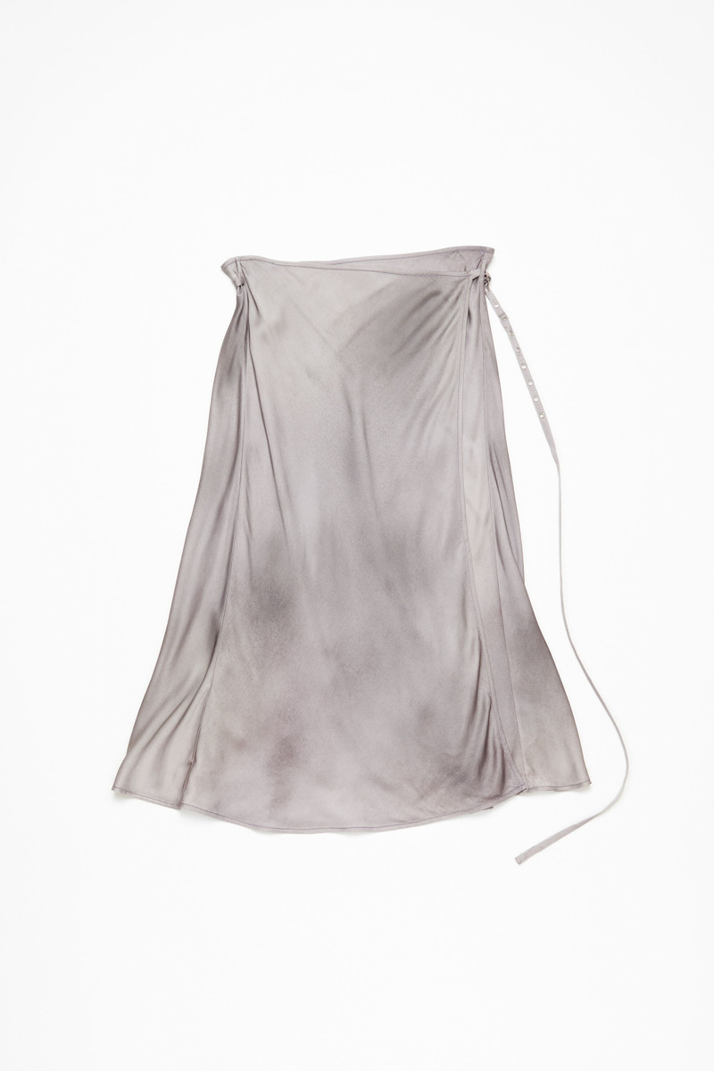 Satin wrap skirt - Multi grey 1
