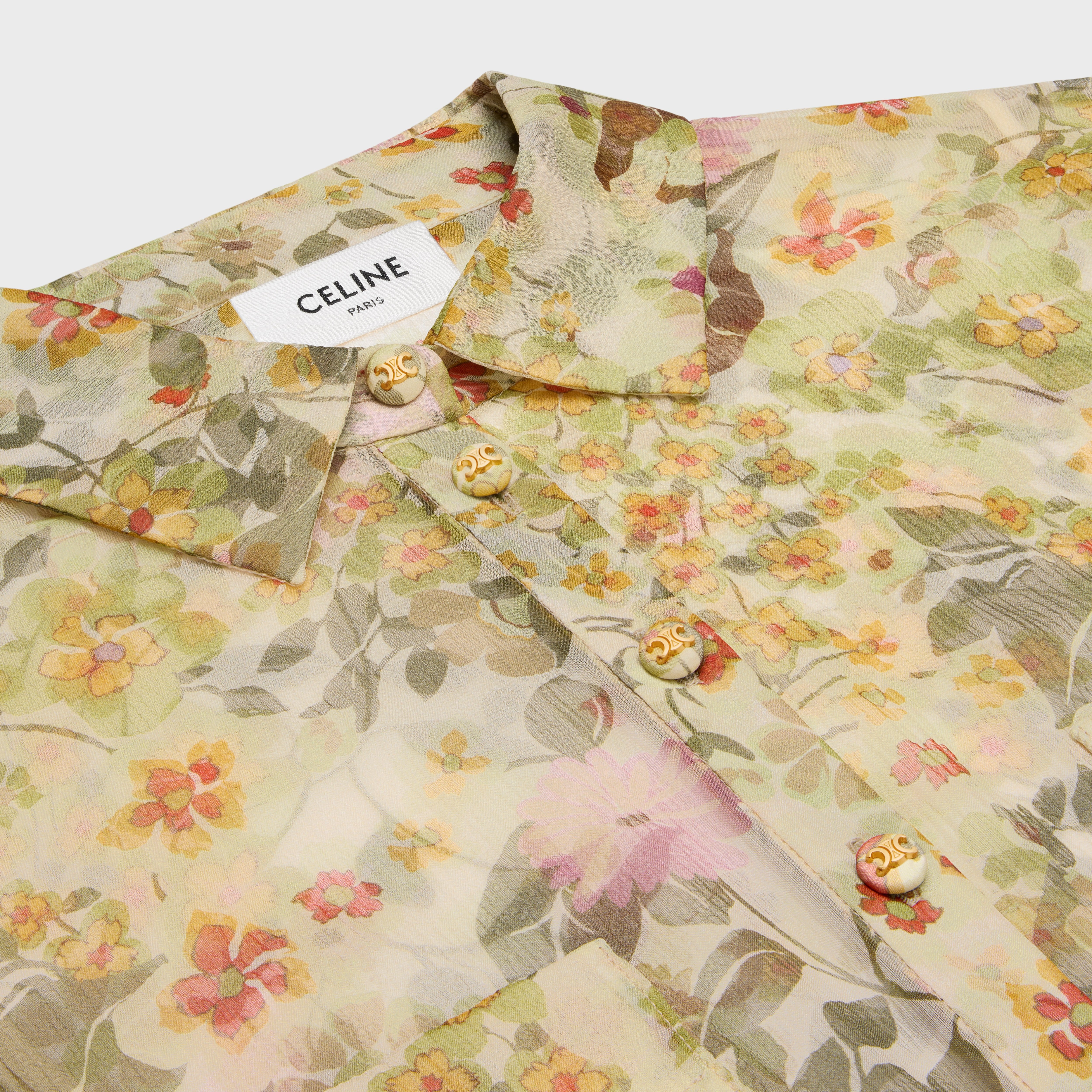 long shirt dress in silk crepon - 3