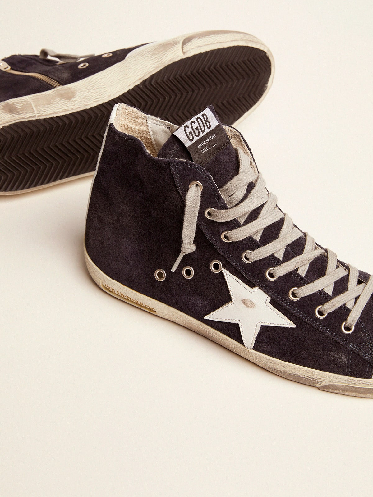 Men's Francy in leather with leather star and heel tab - 4
