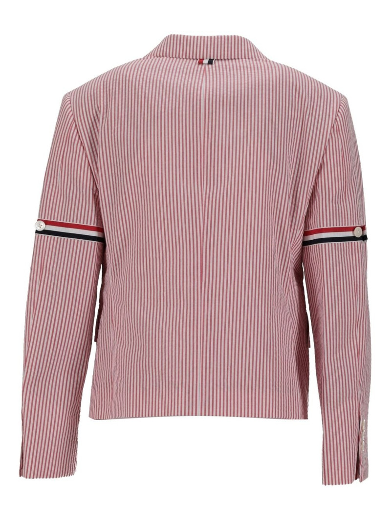 Thom Browne striped-pattern blazer outlook