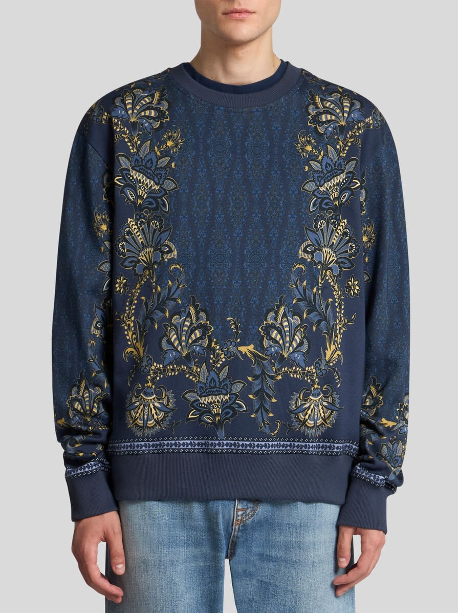 COTTON SWEATSHIRT WITH PLACED PRINT - 2